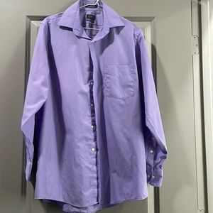 Arrow Classic Fit Poplin Purple Shirt